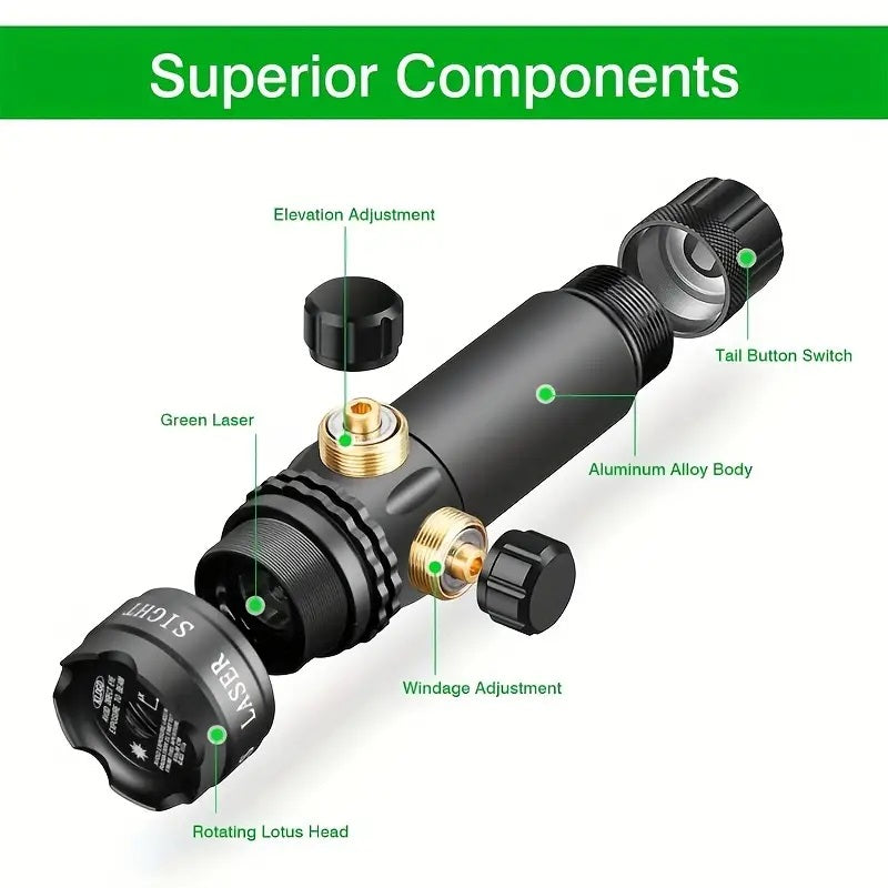 Green Laser Beam Module with Universal Clamp for Outdoor Targeting