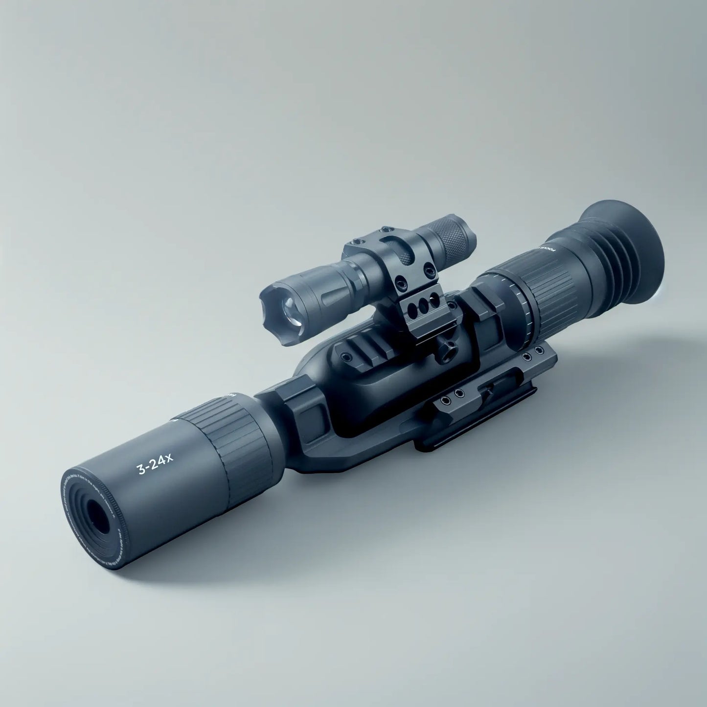 Digital Thermal Monocular with Night Vision and 3-24x Zoom – HD Display, Recording, and Integrated Laser