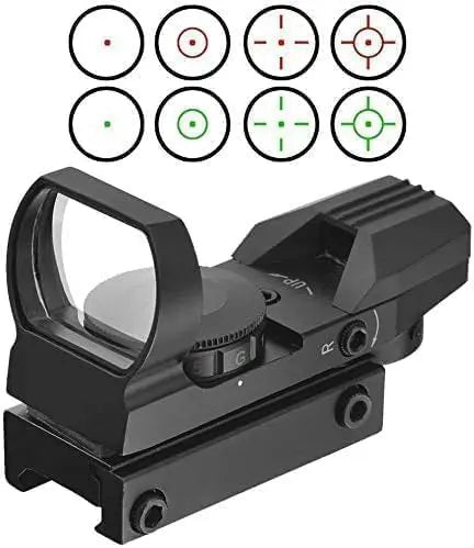 Generic Premium Build, Tactical Reflex 4 Reticle, x33mm Red Dot Sight 4 Styles Reticles Red & Green Reflex Sight Scope, 3/8"" Dovetail Mount for Airgun Airsoft and .22 RF