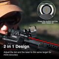 Reflex Sight - 4 Reticle Red & Green Dot Sight Optics with Integrated Red/Green Laser Sight Less Than 5mW Output