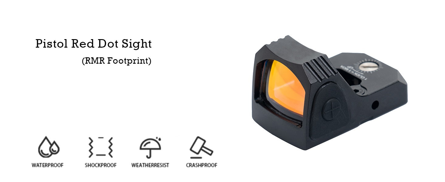 1609 Pistol red dot sight for rmr footprint optics