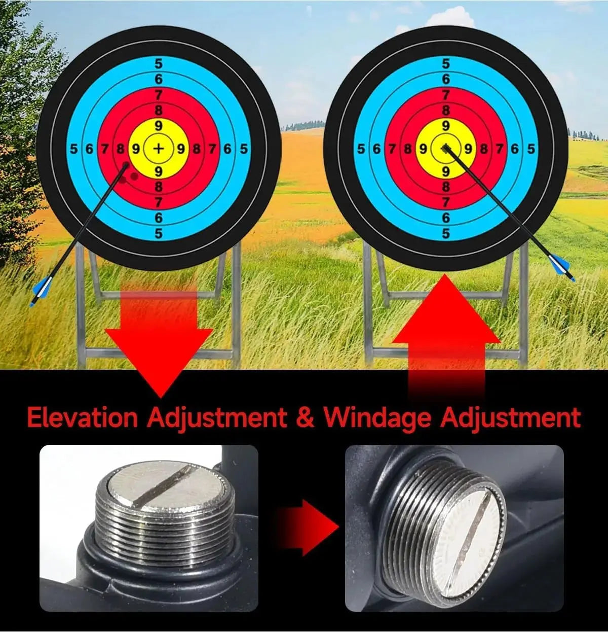 Optics 4X32mm Scope Green Dot Sight with Integrate Top 6 Slots Rail Mount Base，No Battery Required Illuminated Etched Reticle Optical Scope Accessory，Fits for Standard 20mm Pic Rail Mounting