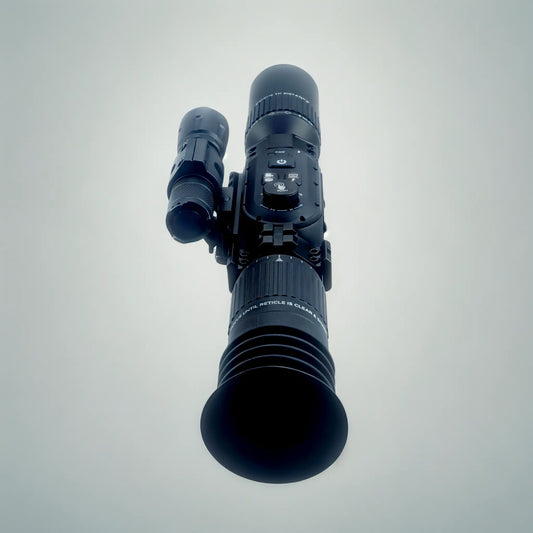 Digital Thermal Monocular with Night Vision and 3-24x Zoom – HD Display, Recording, and Integrated Laser